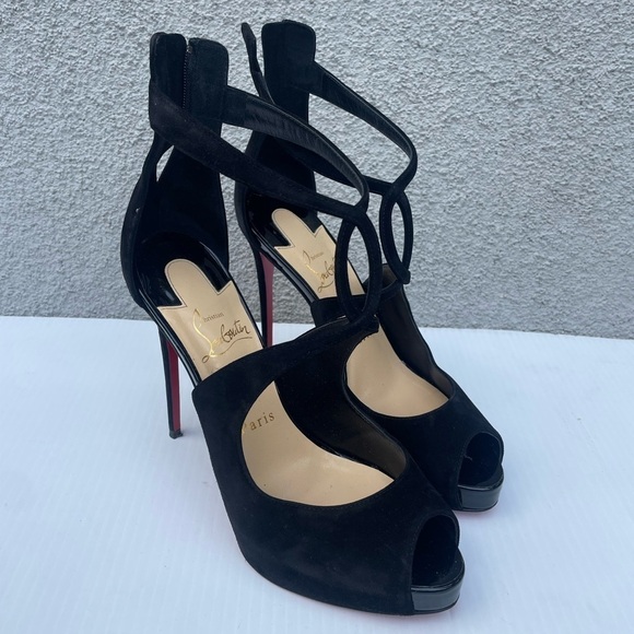 Christian Louboutin ROSIE 120 VEAU VELOURS PAT Heels - Picture 2 of 16